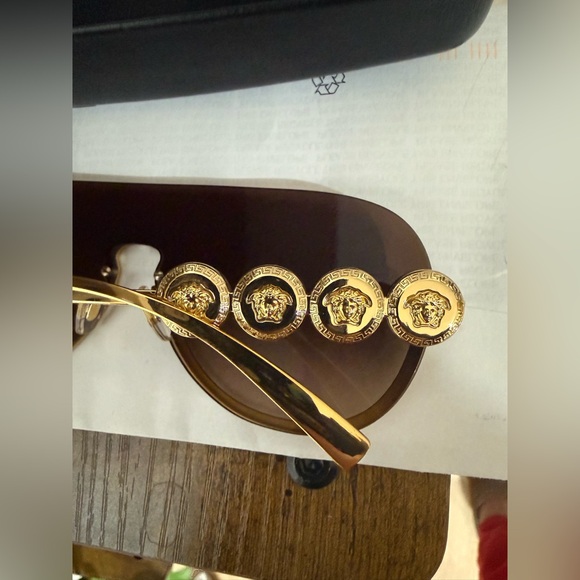 Versace Gold Sunglasses - Picture 4 of 9